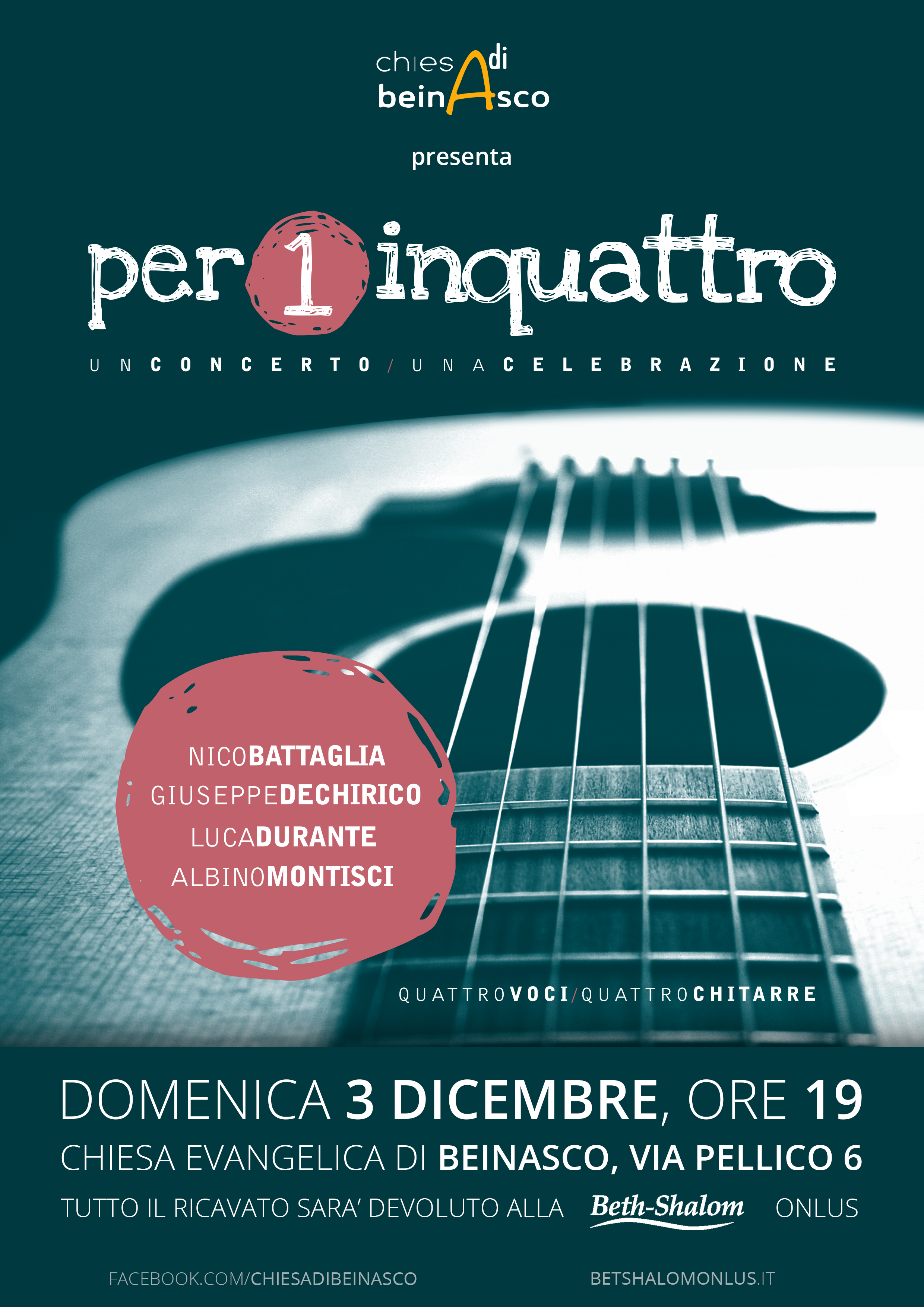 Concerto a Beinasco il 3 dicembre 2017 ore 19